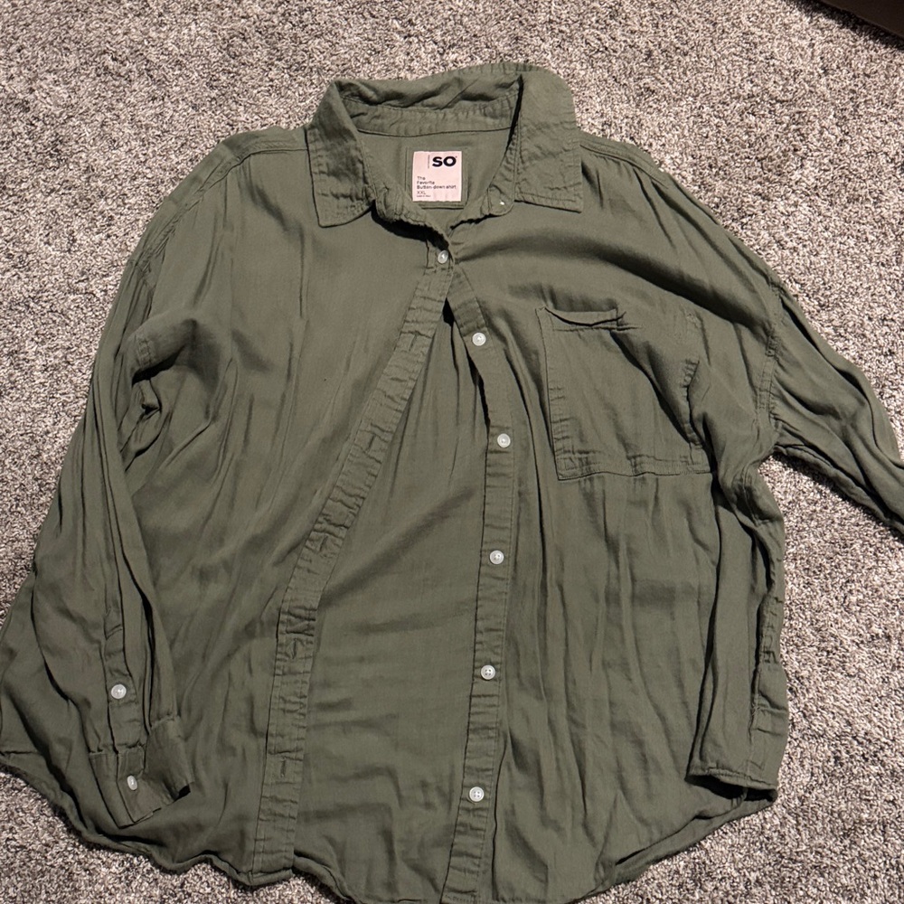 SO Olive Green Casual Shirt